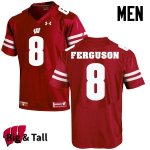 Men's Wisconsin Badgers NCAA #36 Joe Ferguson Red Authentic Under Armour Big & Tall Stitched College Football Jersey PT31D34GW